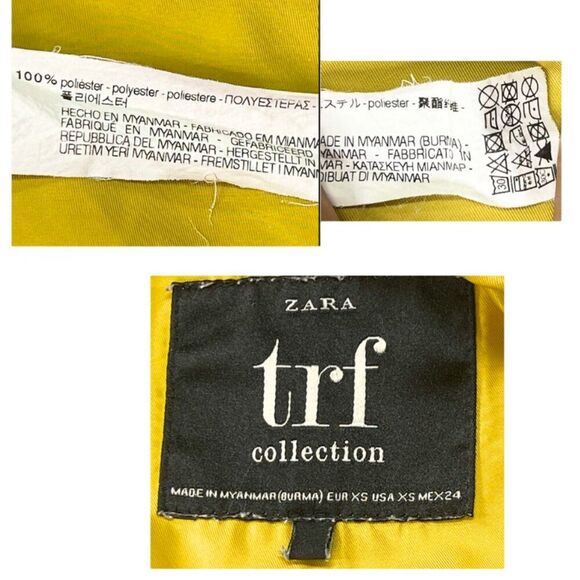 Zara | TRF Yellow Sporty Windbreaker Jacket Size XS - Picture 9 of 16